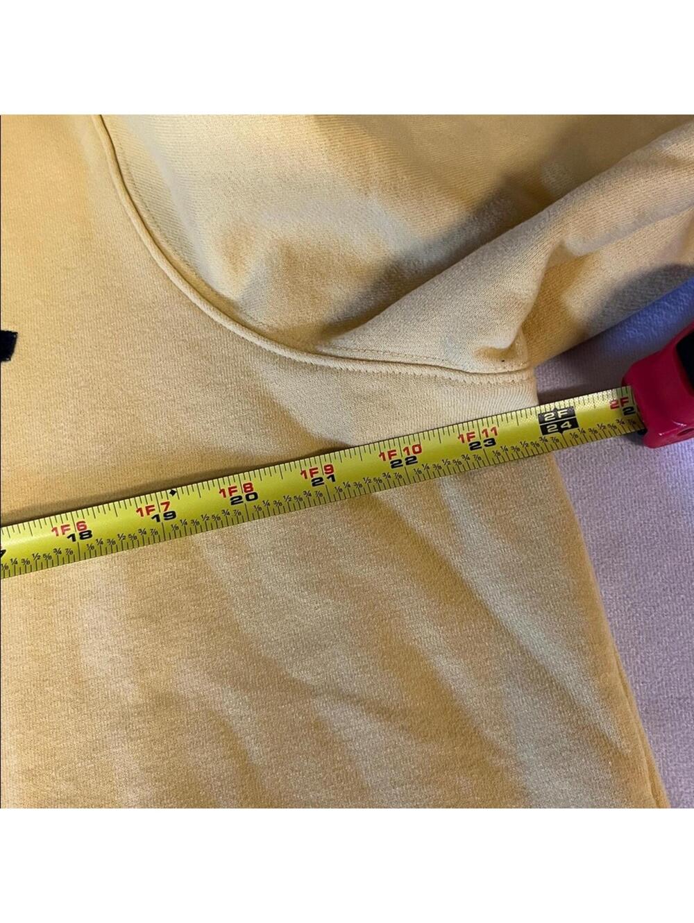 L.L. Bean spell out decal sweatshirt women *XL yellow crewneck pullover - Picture 4 of 9
